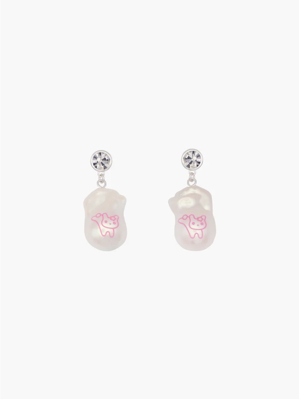 Sandy Liang Bunny Pearl Earrings